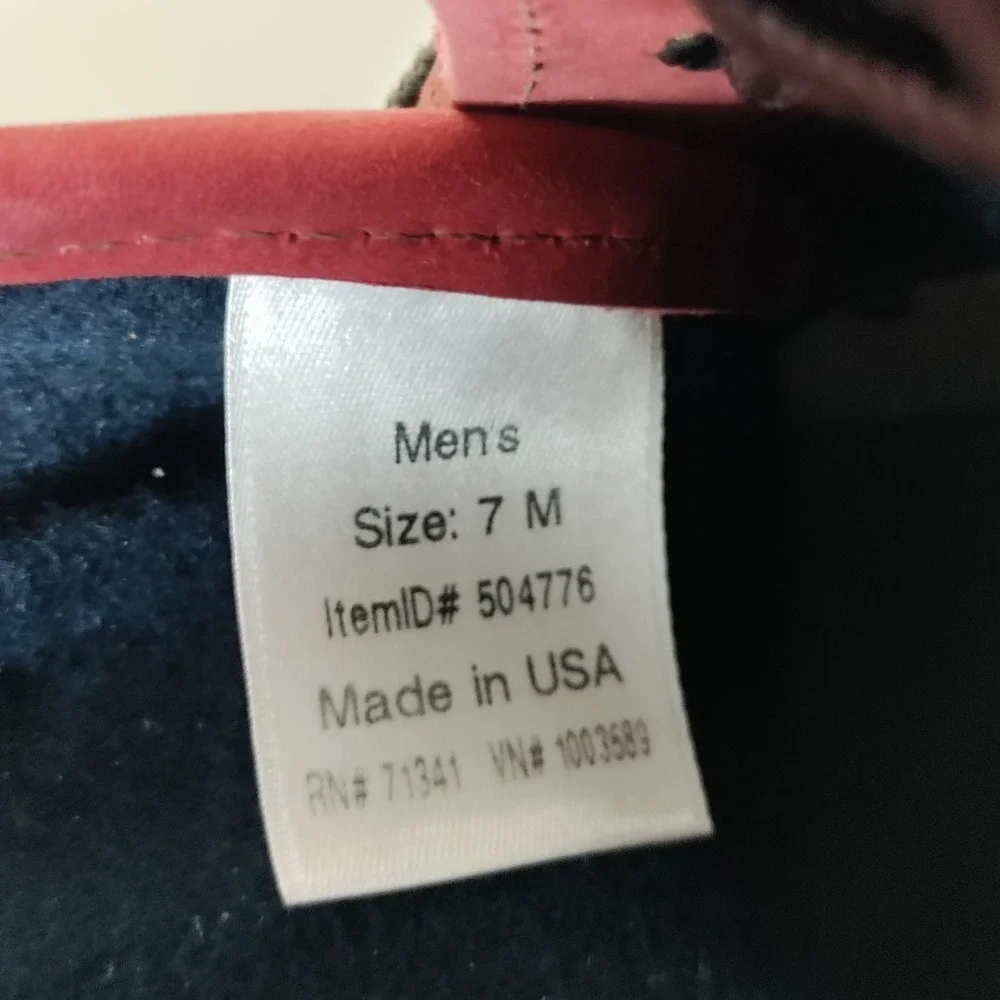 L.L. Bean Boots Mens 7 M Red Brown Duck‎ Boots Made in USA 504776